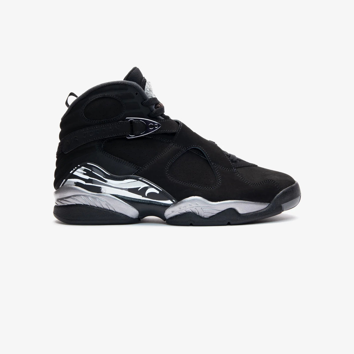Air Jordan 8 Retro Chrome – Black & Metallic Silver