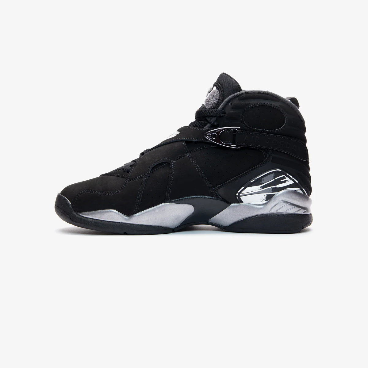 Air Jordan 8 Retro Chrome – Black & Metallic Silver
